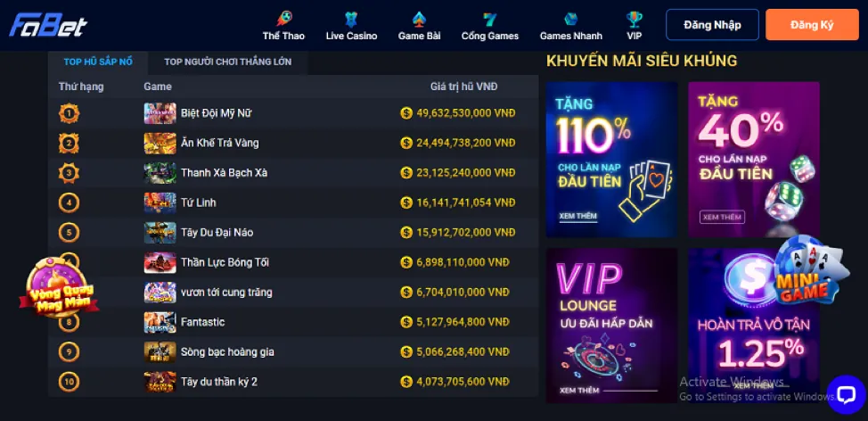Hoàn trả hàng ngày tại 78win9